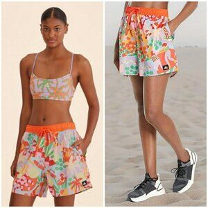 💕ADIDAS x FARM RIO💕 Unitefit Shorts ~ Red Tropical Beach Print Medium M NWT